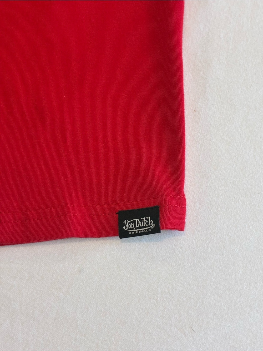 Von Dutch Red Short Sleeve Logo Tee - Picture 4 of 8